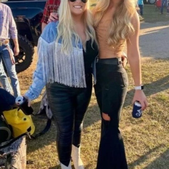 Sexy Fringe Trim Denim Jacket - Picture 5 of 11